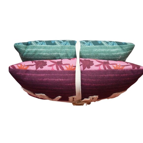 2 Opalhouse Jungle Mini Decorative Pillows Wild Text & Botanical Print 8" x 13" - Picture 7 of 9